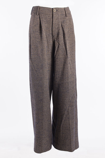 Hose UW3041 Pieat Pant grey blue, Uma Wang