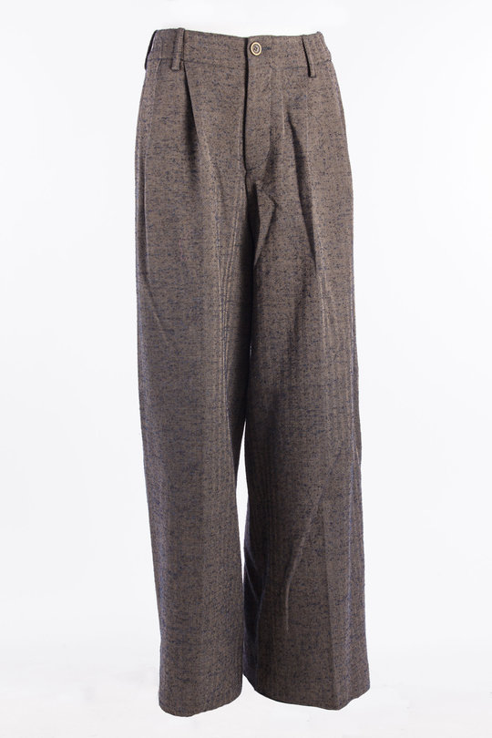 Hose UW3041 Pieat Pant grey blue, Uma Wang