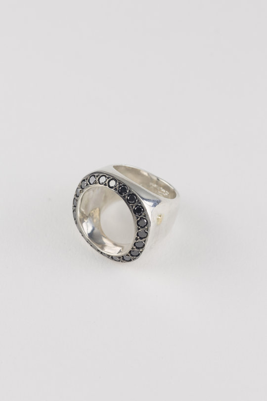 Ring silber mit schwarzen Diamanten black, Rosa Maria Jewellery