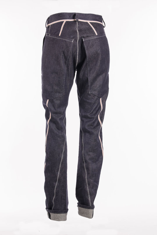 Hose Torsade Selvage raw blue, Isaac Sellam
