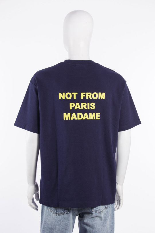 T-Shirt Bold Slogan navy, Drôle de Monsieur