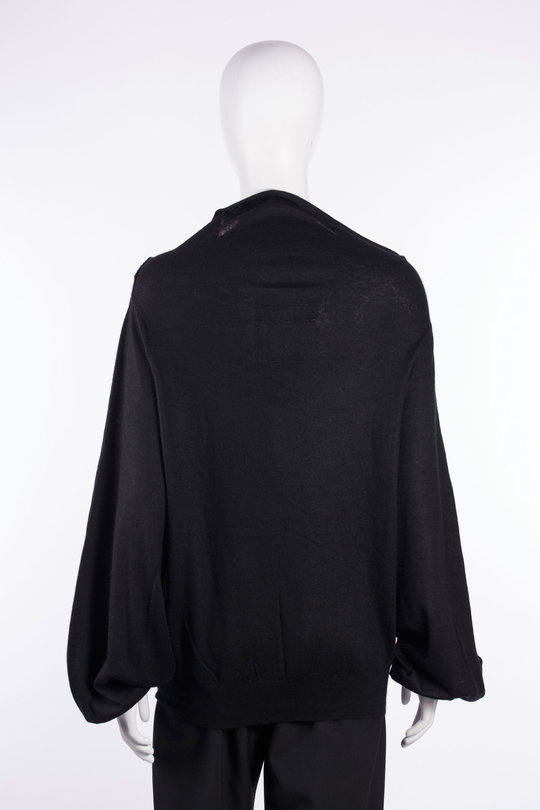 Pullover W26216 off shoulder mini sweater black, Frenckenberger