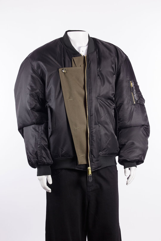 Jacke Customized Bomber Jacket + Lapel Insert black, Marina Yee