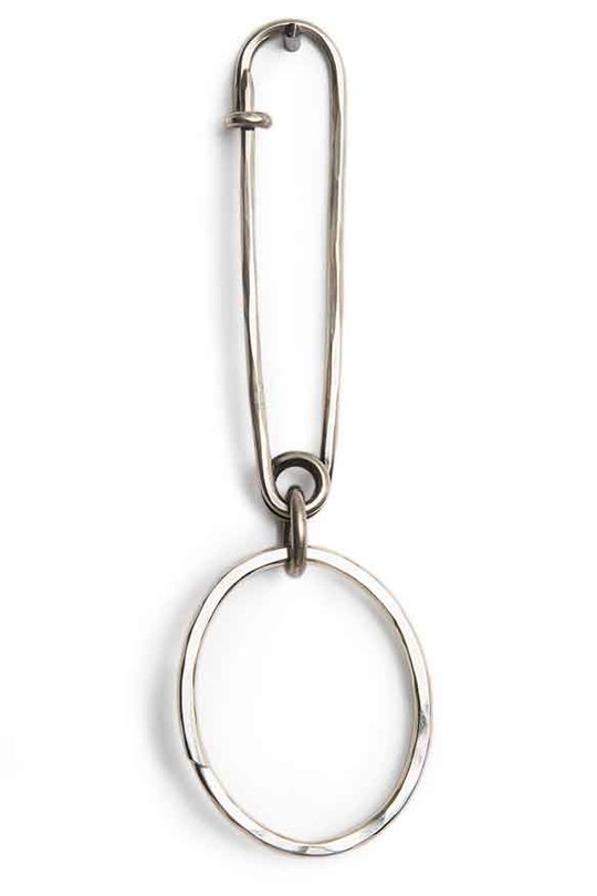 Schlüsselanhänger M5214 Key Ring Safety Pin silver, Werkstatt Muenchen
