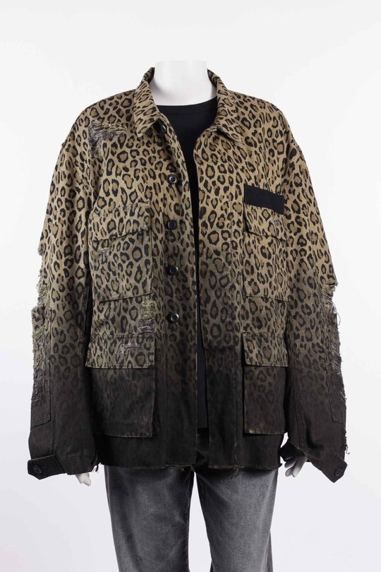 Jacke R13W2011 Shredded Leopard Abu Jacket brown leopard, R 13
