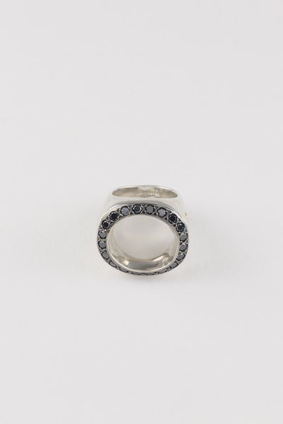 Ring silber mit schwarzen Diamanten black, Rosa Maria Jewellery