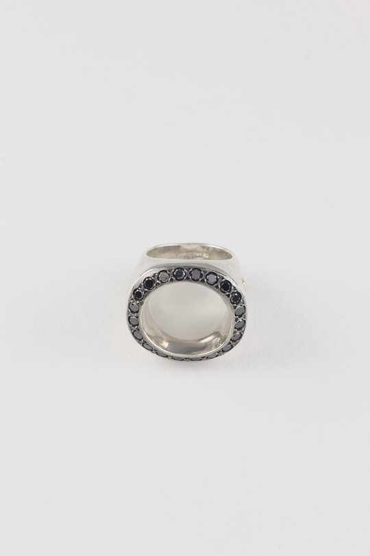 Ring silber mit schwarzen Diamanten black, Rosa Maria Jewellery