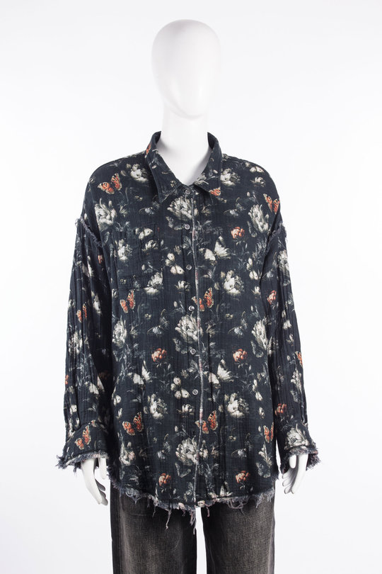 Hemd Reversible Shredded Seam Drop Neck Shirt R13WR463 multi, R 13