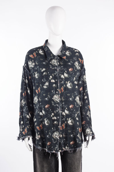 Hemd Reversible Shredded Seam Drop Neck Shirt R13WR463 multi, R 13