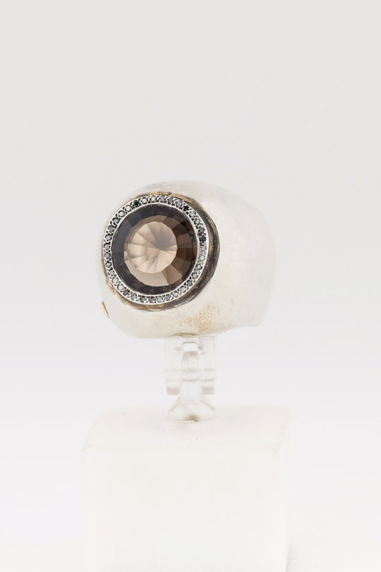 Ring 1 Silber mit  braunem Rauchquarz, Rosa Maria Jewellery