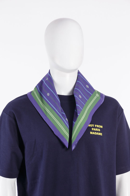 Tuch Bandana monogram stripe print, Drôle de Monsieur