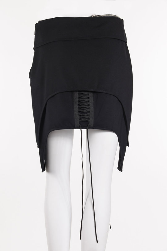 Rock P02HW301 Aviator Skirt black, Helmut Lang