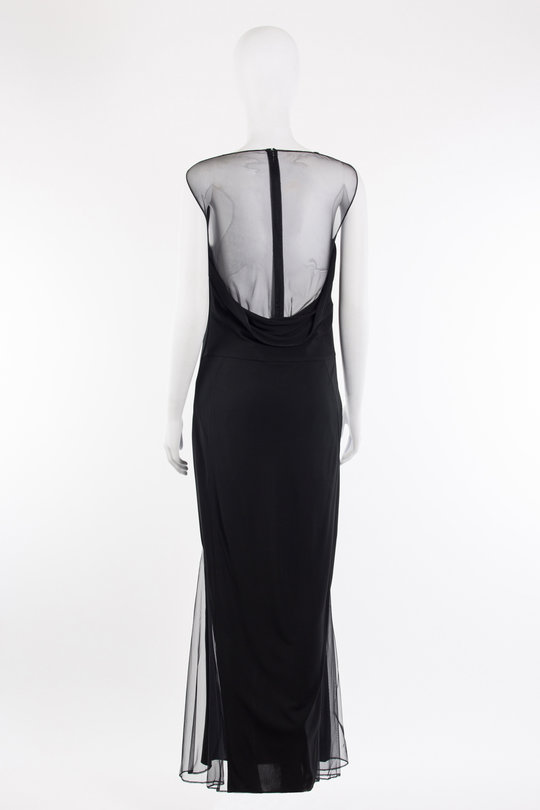 Kleid Sheer Insert N09HW607 black, Helmut Lang