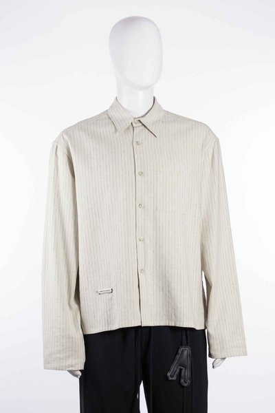 Hemd 262_MSH073_PNSTCHK L/S CROPPED SCHOOL SHIRT offwhite, SONG FOR THE MUTE