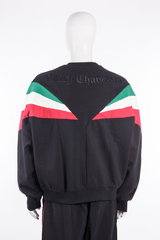 Pullover LC8126 Fleece Crewneck black/multi, Adidas Originals by Willy Chavarria