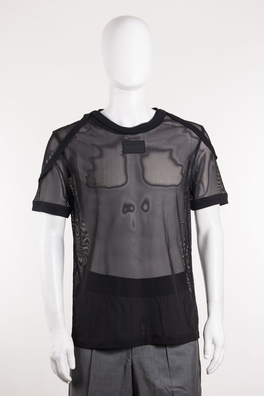 T-Shirt Logo Mesh T black, Helmut Lang