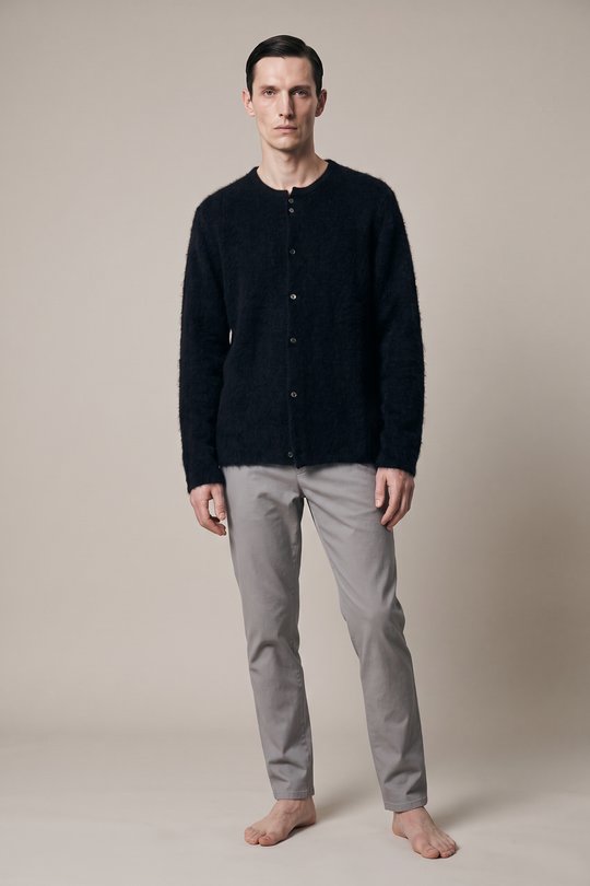 Strickjacke Brushed Overshirt black, Label Under Construction
