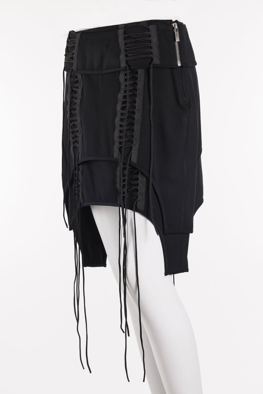 Rock P02HW301 Aviator Skirt black, Helmut Lang