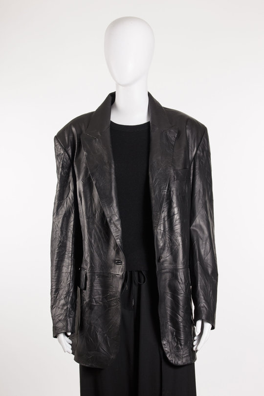 Blazer Leder DL02F25 black, Isabel Benenato