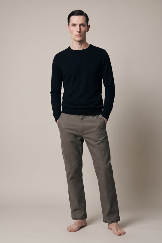 Hose Yoke/ Pockets Wide Jeans grey/ brown, Label Under Construction