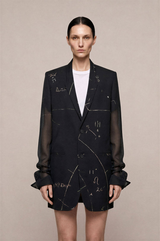 Blazer RP01F6752 SP1 Concordian Jkt black/milk, Rick Owens