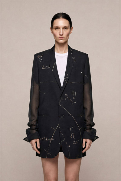 Blazer RP01F6752 SP1 Concordian Jkt black/milk, Rick Owens