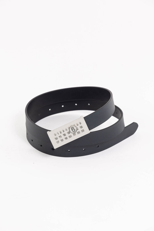 Gürtel Logo Schnalle Schwarz, MM6