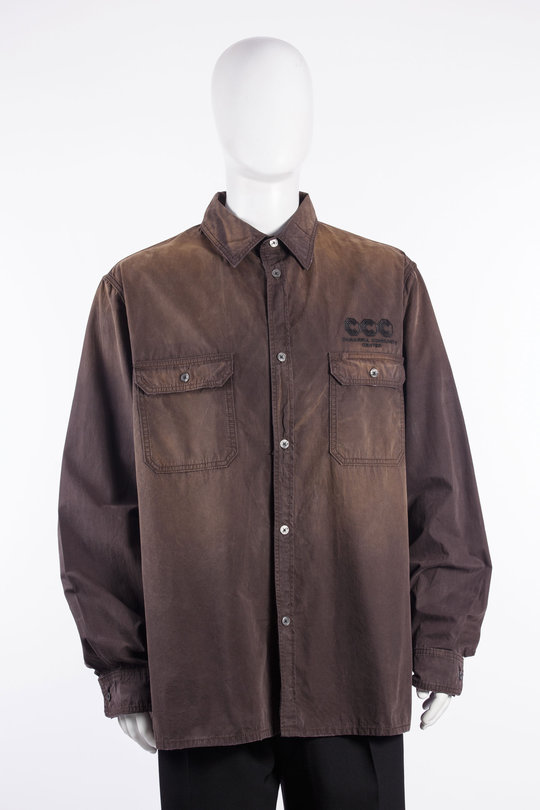 Hemd OS LS Workwear Corcoran Overshirt uniform brown, Willy Chavarria
