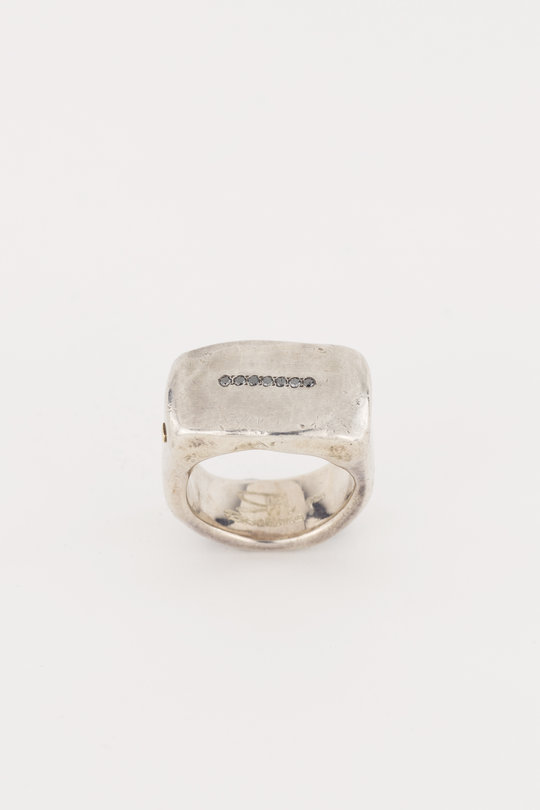 Ring 14 Silber mit schwarzen Diamantensplittern, Rosa Maria Jewellery