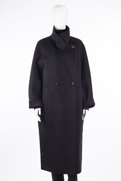 Mantel  2026618BL34 Double Button Coat black, Lisa Yang