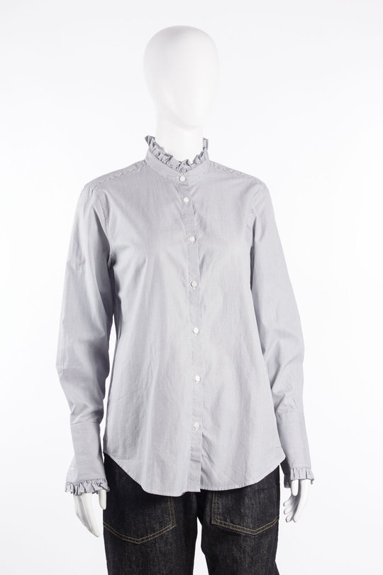 Bluse Elio Shirt 13838 W2139 dark navy/white stripe, Nili Lotan