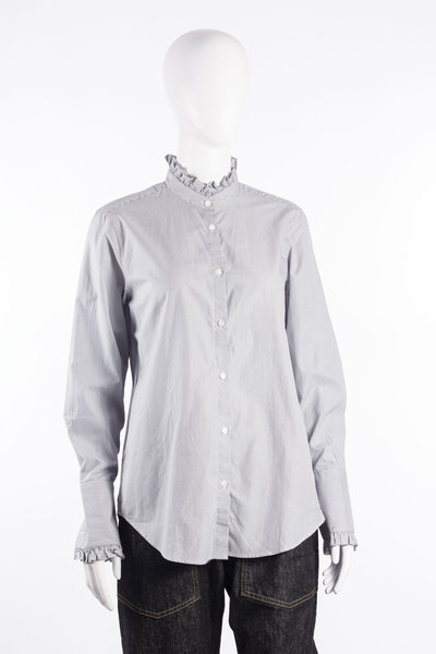 Bluse Elio Shirt 13838 W2139 dark navy/white stripe, Nili Lotan