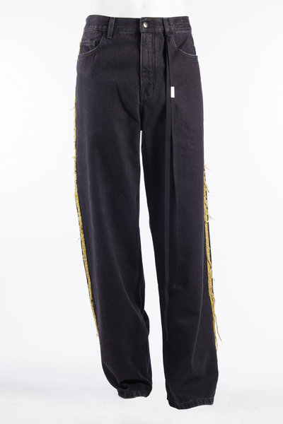 Jeans Hanno 5-Pockets Straight Leg Loose Trousers black, Ann Demeulemeester