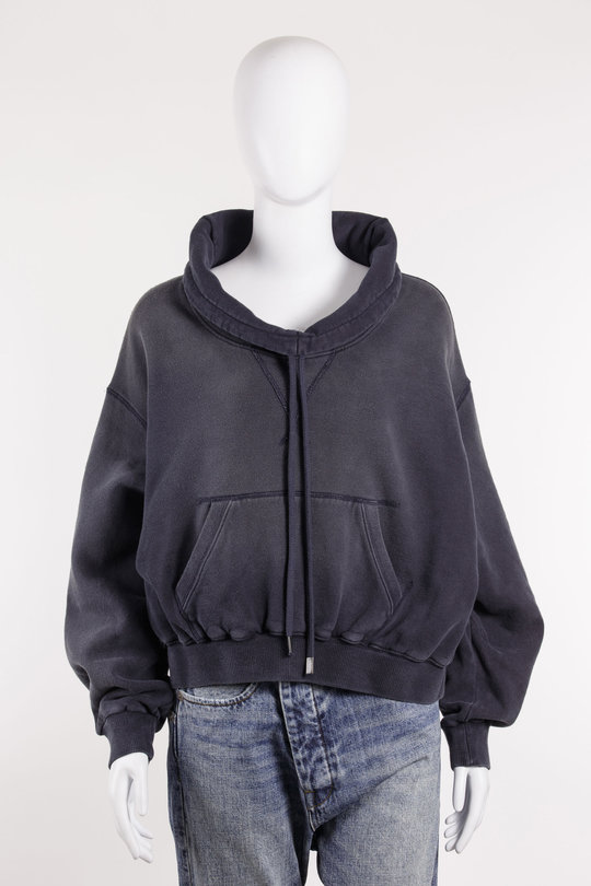 Hoodie Funnel Neck Cropped Popover R13WK255 navy, R 13