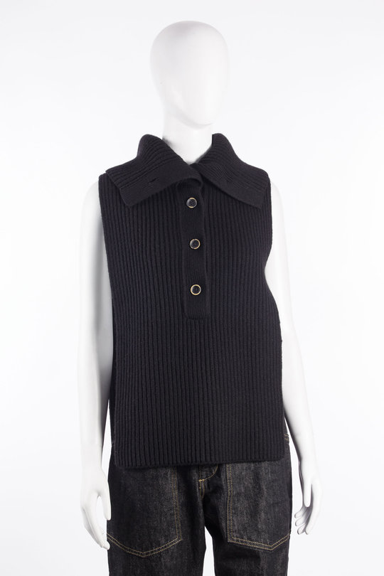 Weste Open Collar W6 W UK7148 black, Uma Wang