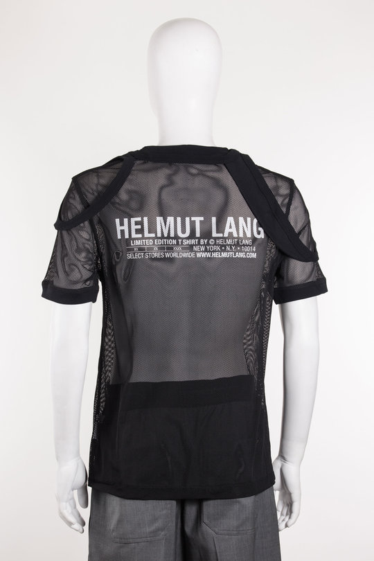 T-Shirt Logo Mesh T black, Helmut Lang