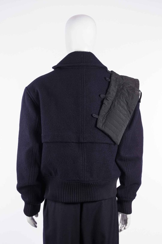 Jacke CGAW26WOJKT125 Washed Wool Flight Jacket navy, Graig Green