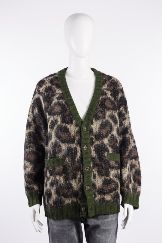 Jacke R13WY198 Oversized Cardigan brown leopard, R 13