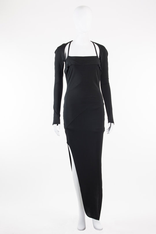 Kleid LS cout out dress black, Helmut Lang