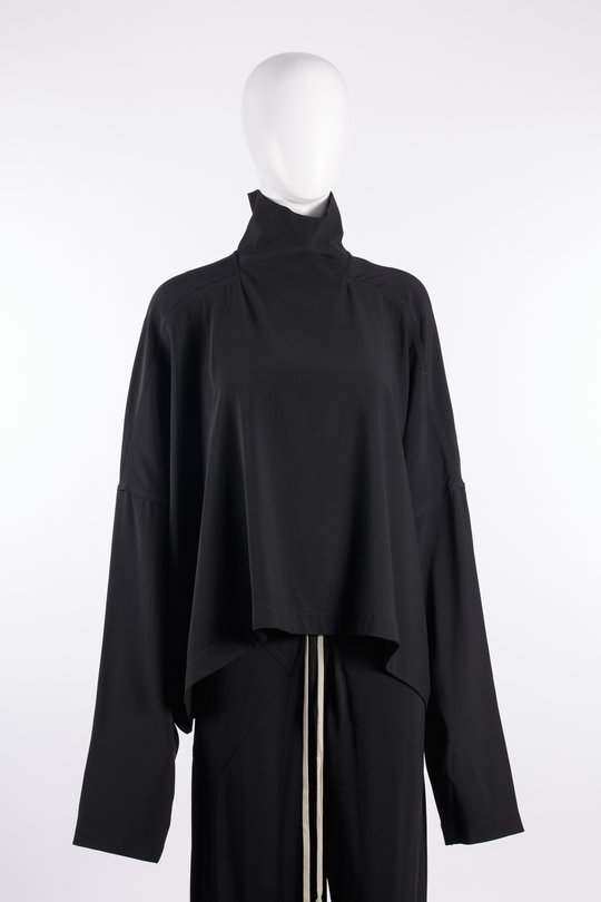Pullover RP02F5216 HY Jumbo Tabard Cropped Top black, Rick Owens