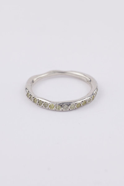 Ring 25-10 green diamonds, Rosa Maria Jewellery
