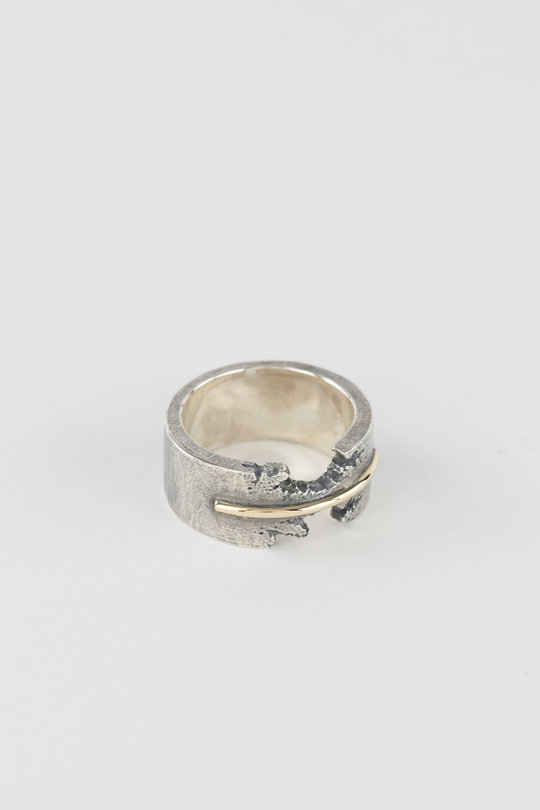 Ring Gold bridge ring TRI454, Tobias Wistisen