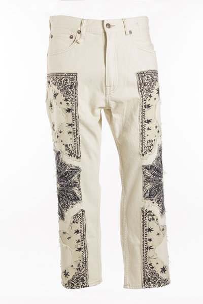 Hose R13MD211 X-BF Jean white bandana, R 13