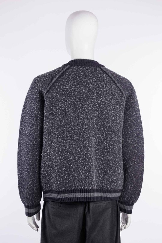 Jacke CGAW26CKNJU82 Washed Knit Blanket Jacket navy/darkgrey, Graig Green