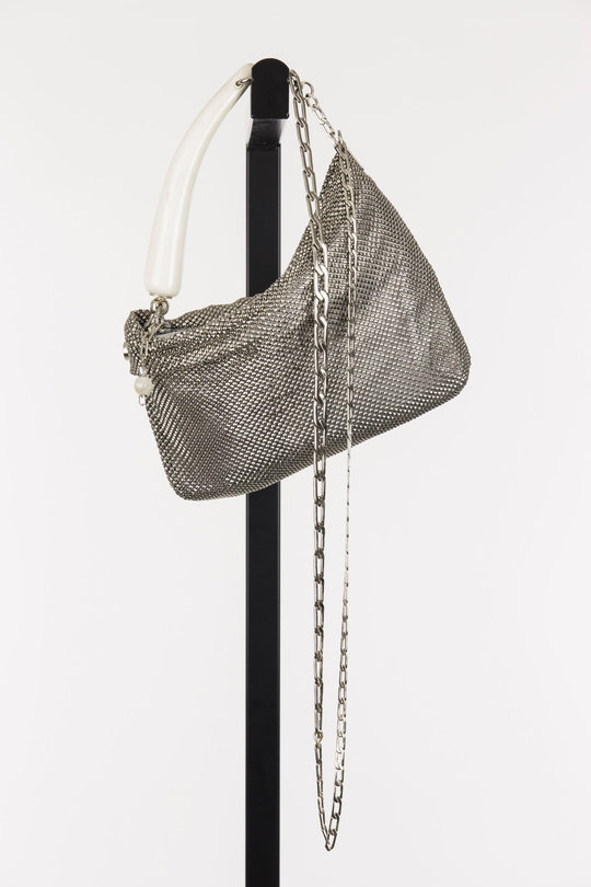 Tasche PRISCILLA Pleated Bag silver, Laura B