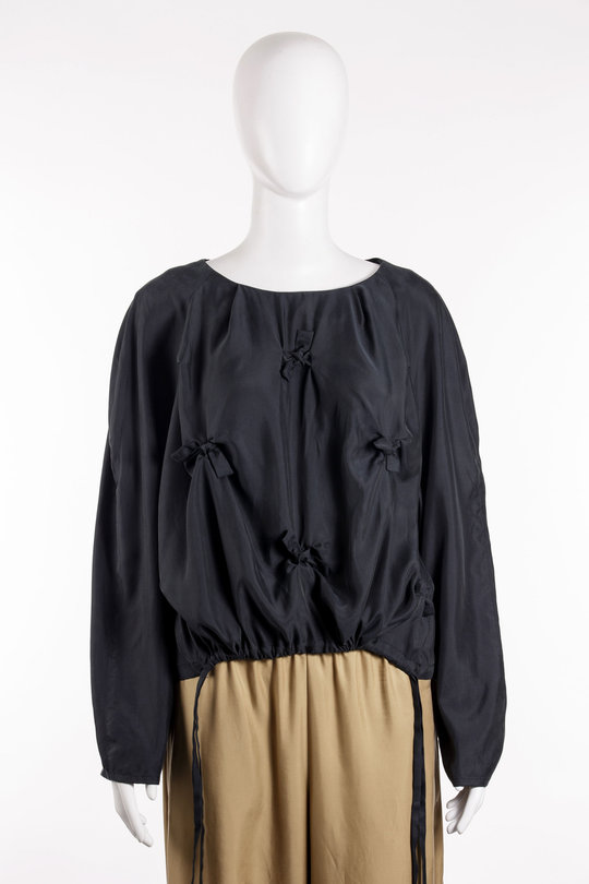 Bluse Tec Silk Knot 20-1030807 black, Uli Schneider