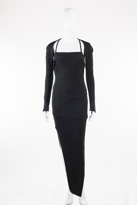 Kleid LS cout out dress black, Helmut Lang