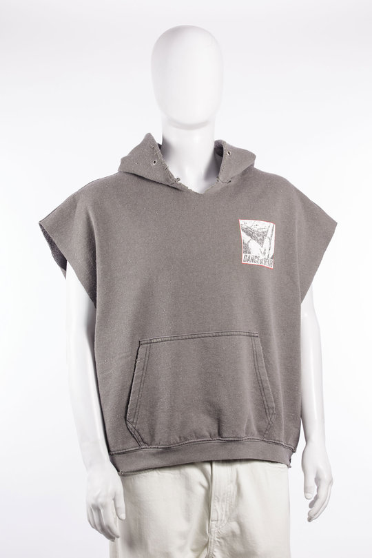Weste DR. Blue Cut Off Hoodie brown, Paly Hollywood