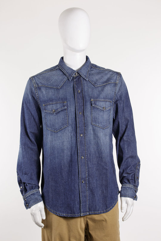 Hemd Travis Denim Shirt 11758 W46 jeans blue, Nili Lotan