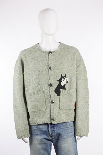Cardigan 6M005Q30118GRN02 Gran Dama Crwnck Cardigan green, Paly Hollywood